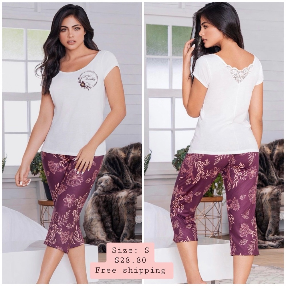 Short sleeve capri set